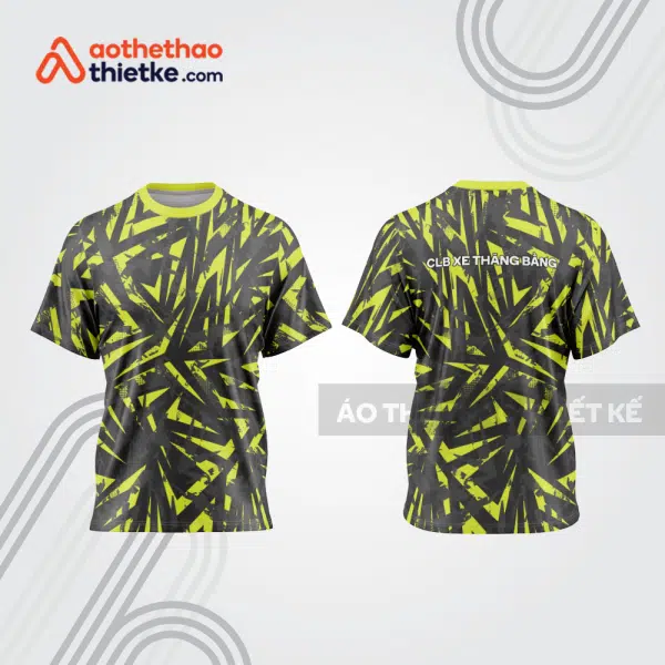 Mẫu thiết kế áo đồng phục cổ tròn đua xe thăng bằng đẹp tba297