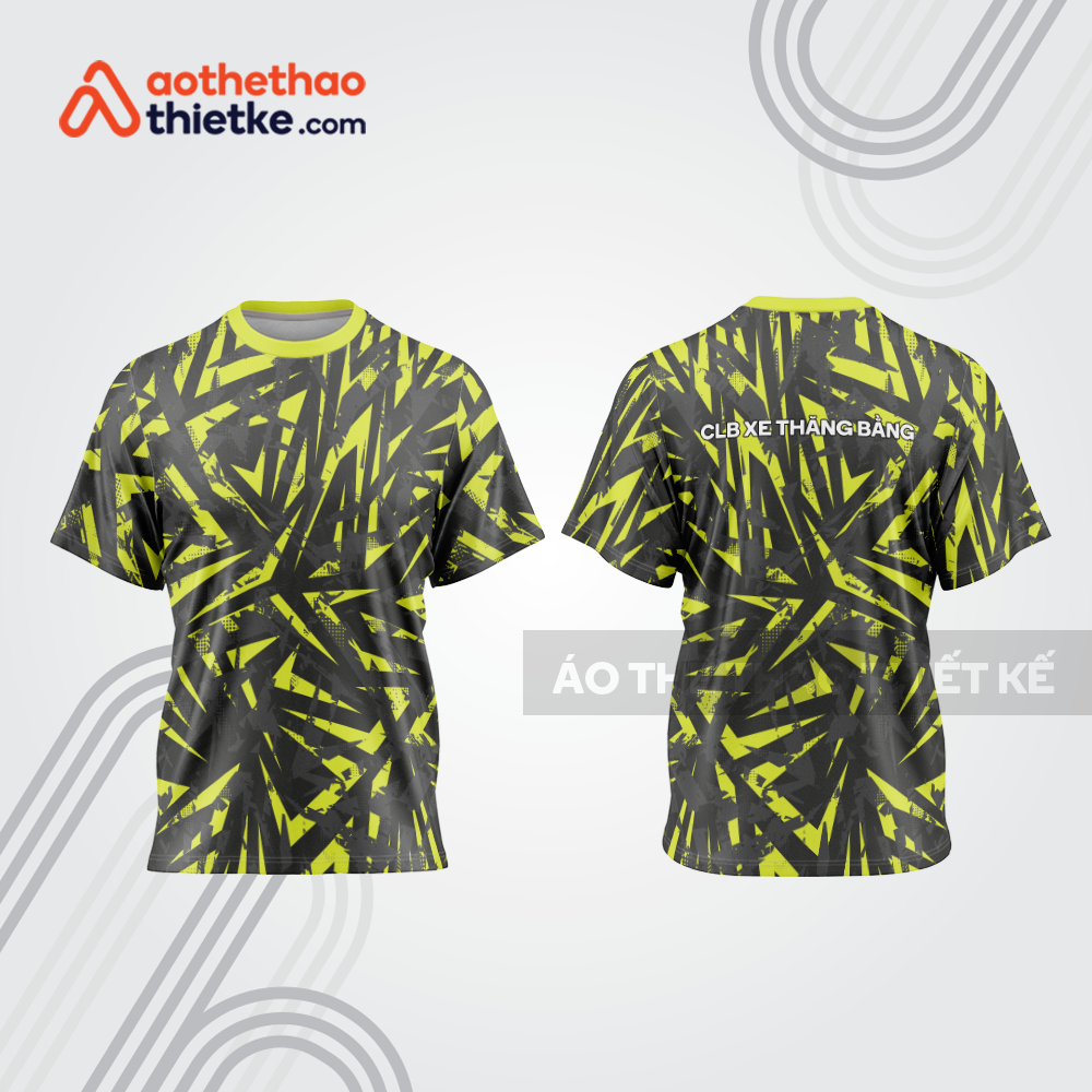 Mẫu thiết kế áo đồng phục cổ tròn đua xe thăng bằng đẹp tba297