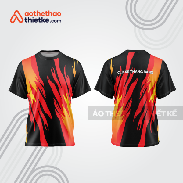 Mẫu thiết kế áo đồng phục cổ tròn đua xe thăng bằng đẹp tba297