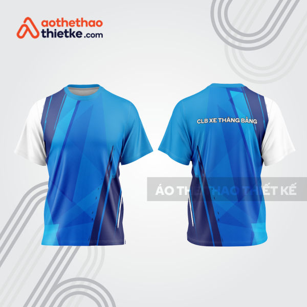 Mẫu thiết kế áo đồng phục cổ tròn đua xe thăng bằng đẹp tba299