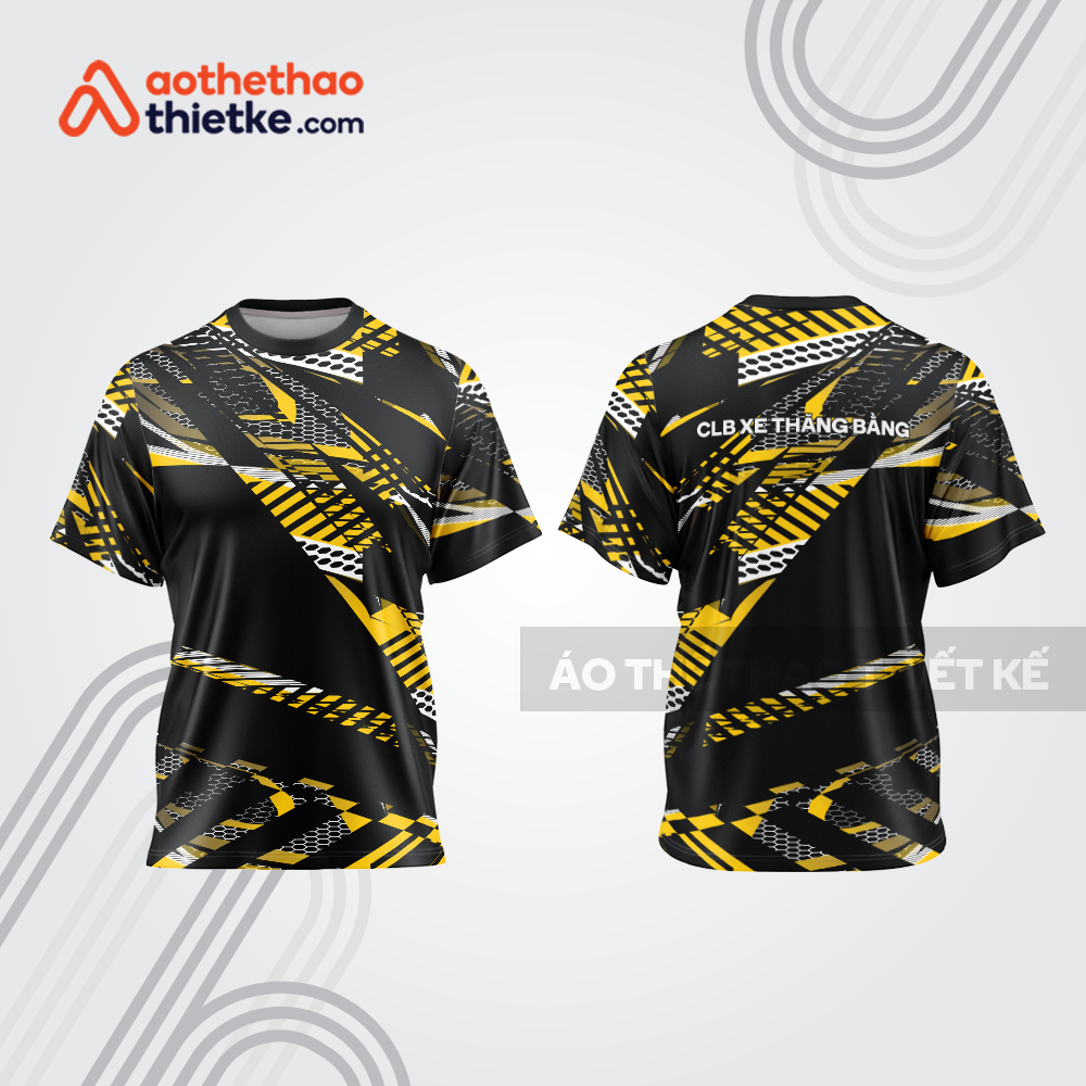 Mẫu thiết kế áo đồng phục cổ tròn đua xe thăng bằng đẹp tba303