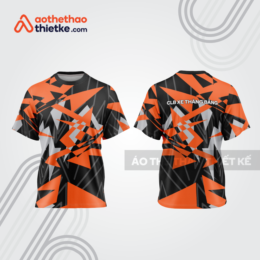 Mẫu thiết kế áo đồng phục cổ tròn đua xe thăng bằng đẹp tba304