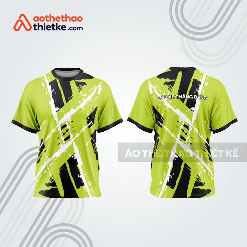 Mẫu thiết kế áo đồng phục cổ tròn đua xe thăng bằng đẹp tba306