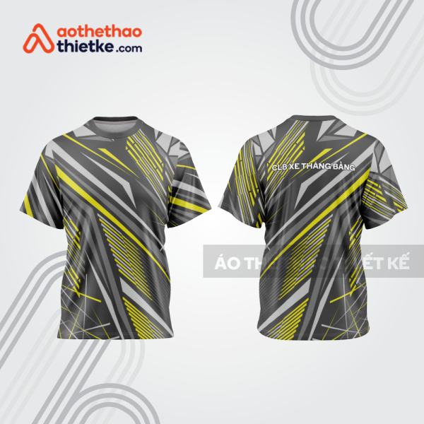 Mẫu thiết kế áo đồng phục cổ tròn đua xe thăng bằng đẹp tba307