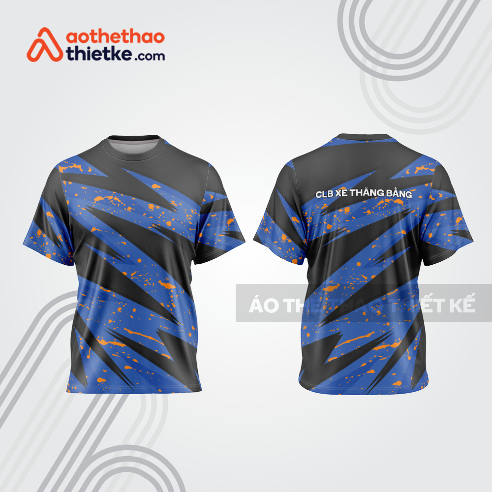 Mẫu thiết kế áo đồng phục cổ tròn đua xe thăng bằng đẹp tba308