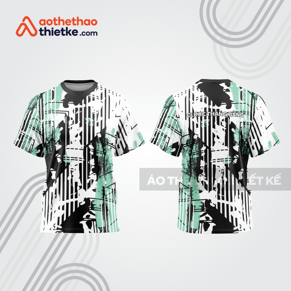 Mẫu thiết kế áo đồng phục cổ tròn đua xe thăng bằng đẹp tba310