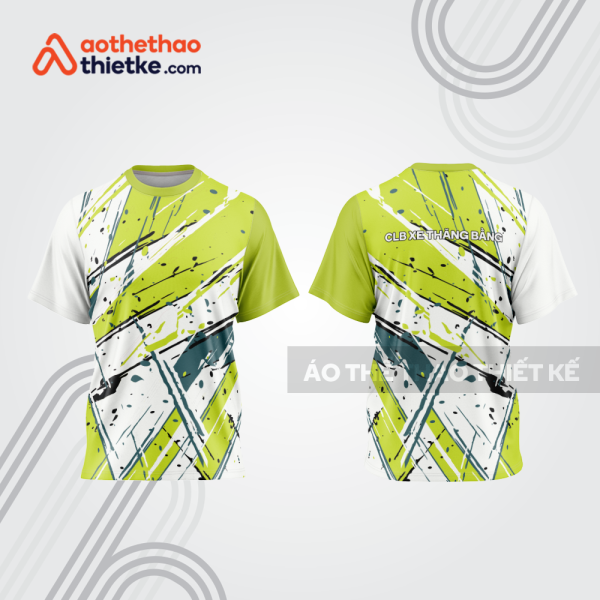 Mẫu thiết kế áo đồng phục cổ tròn đua xe thăng bằng đẹp tba312