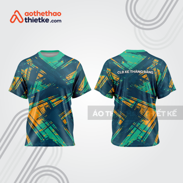 Mẫu thiết kế áo đồng phục cổ tròn đua xe thăng bằng đẹp tba313