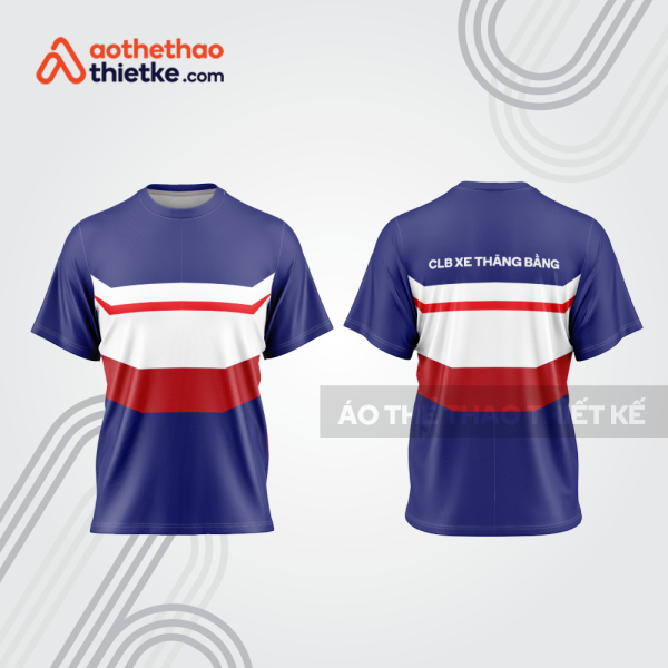 Mẫu thiết kế áo đồng phục cổ tròn đua xe thăng bằng đẹp tba315