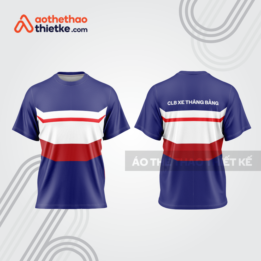 Mẫu thiết kế áo đồng phục cổ tròn đua xe thăng bằng đẹp tba315