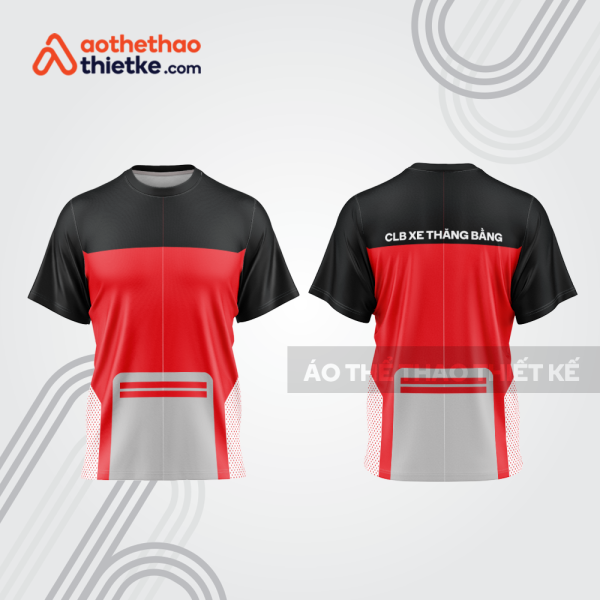 Mẫu thiết kế áo đồng phục cổ tròn đua xe thăng bằng đẹp tba316