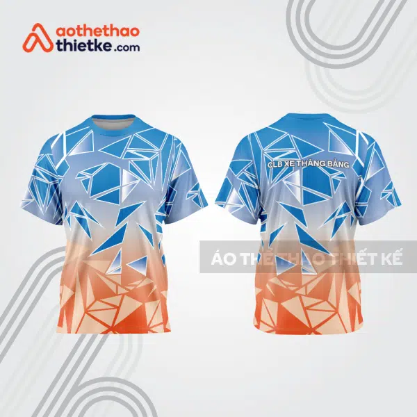 Mẫu thiết kế áo đồng phục cổ tròn đua xe thăng bằng đẹp tba318