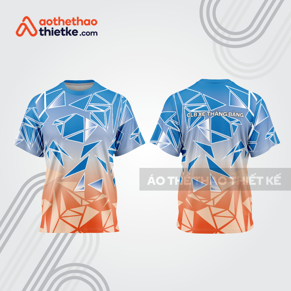 Mẫu thiết kế áo đồng phục cổ tròn đua xe thăng bằng đẹp tba318