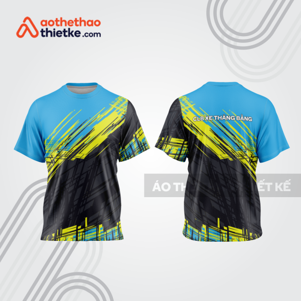 Mẫu thiết kế áo đồng phục cổ tròn đua xe thăng bằng đẹp tba320