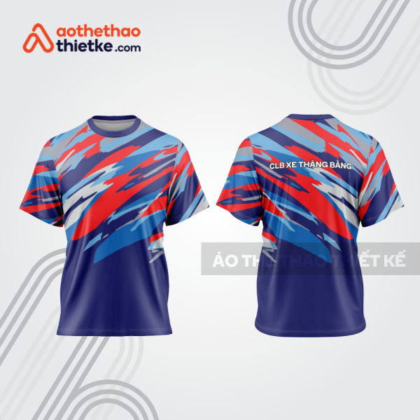 Mẫu thiết kế áo đồng phục cổ tròn đua xe thăng bằng đẹp tba321