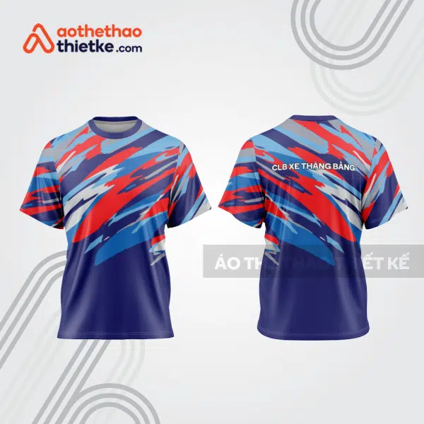 Mẫu thiết kế áo đồng phục cổ tròn đua xe thăng bằng đẹp tba321