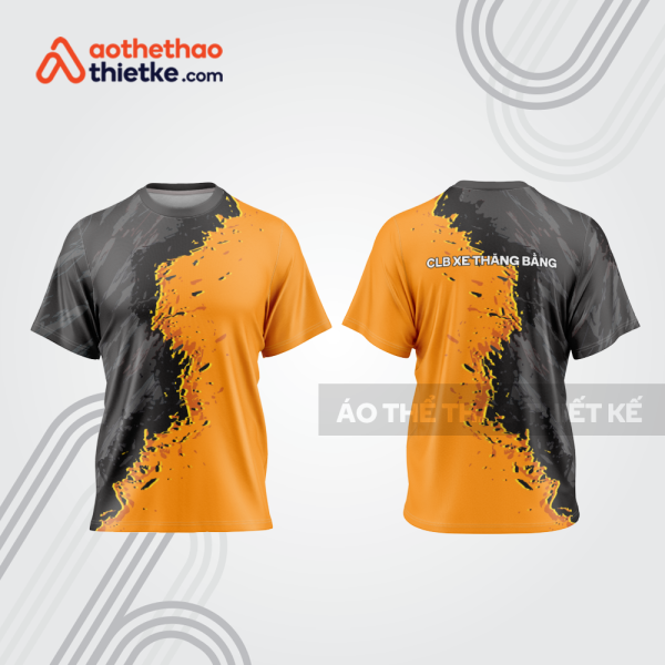 Mẫu thiết kế áo đồng phục cổ tròn đua xe thăng bằng đẹp tba322