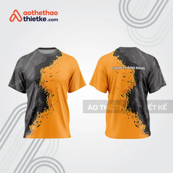 Mẫu thiết kế áo đồng phục cổ tròn đua xe thăng bằng đẹp tba322