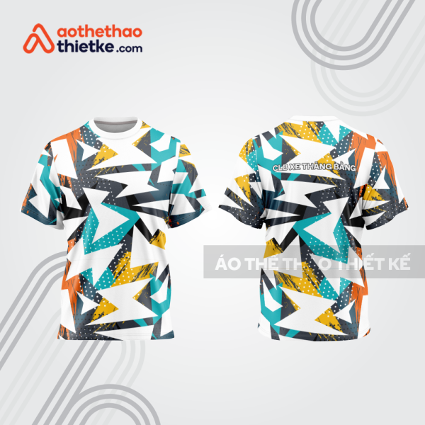 Mẫu thiết kế áo đồng phục cổ tròn đua xe thăng bằng đẹp tba324