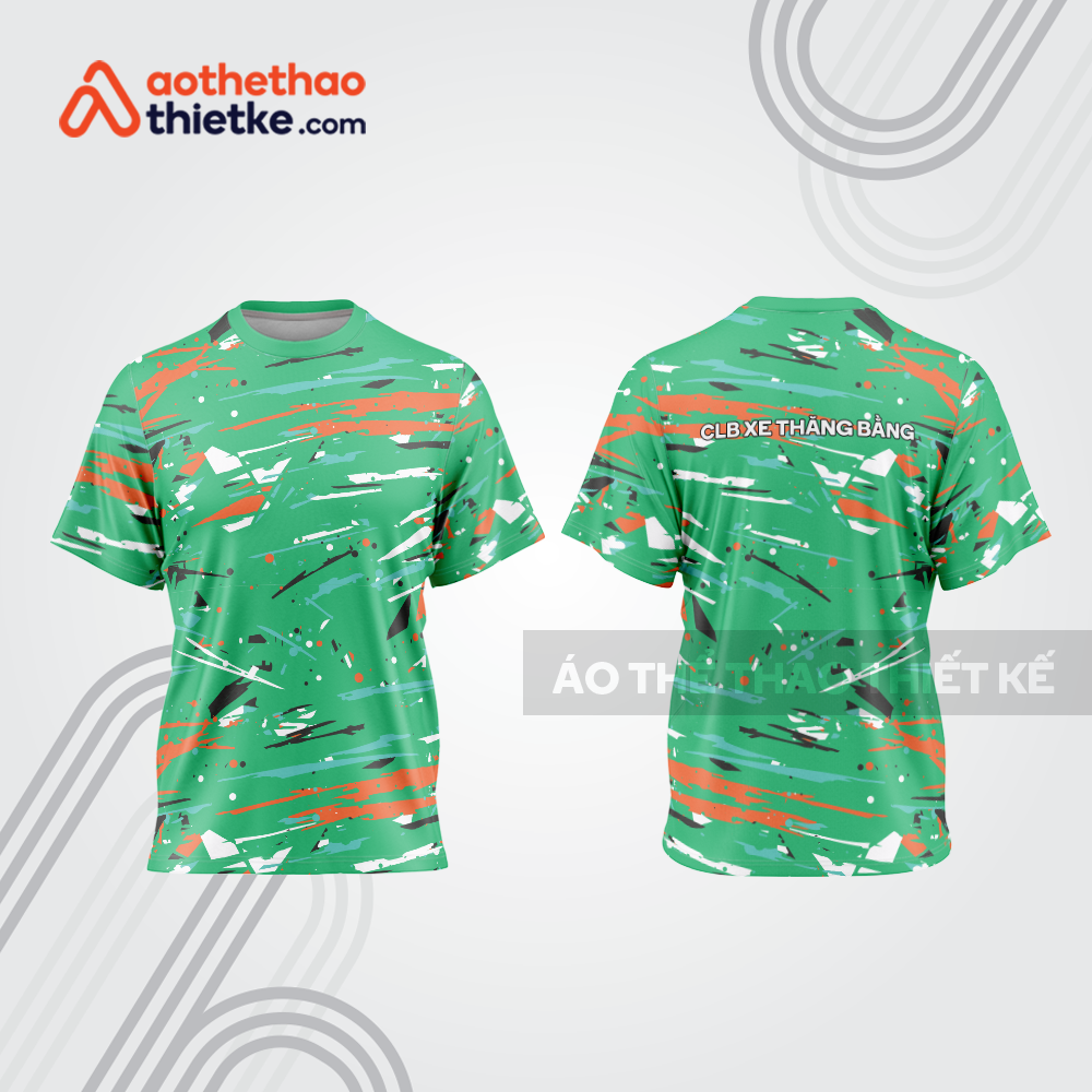 Mẫu thiết kế áo đồng phục cổ tròn đua xe thăng bằng đẹp tba325