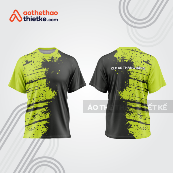 Mẫu thiết kế áo đồng phục cổ tròn đua xe thăng bằng đẹp tba331