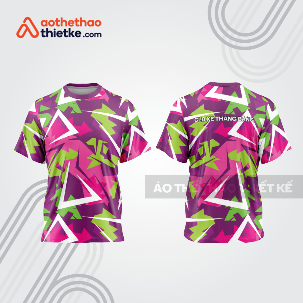 Mẫu thiết kế áo đồng phục cổ tròn đua xe thăng bằng đẹp tba332