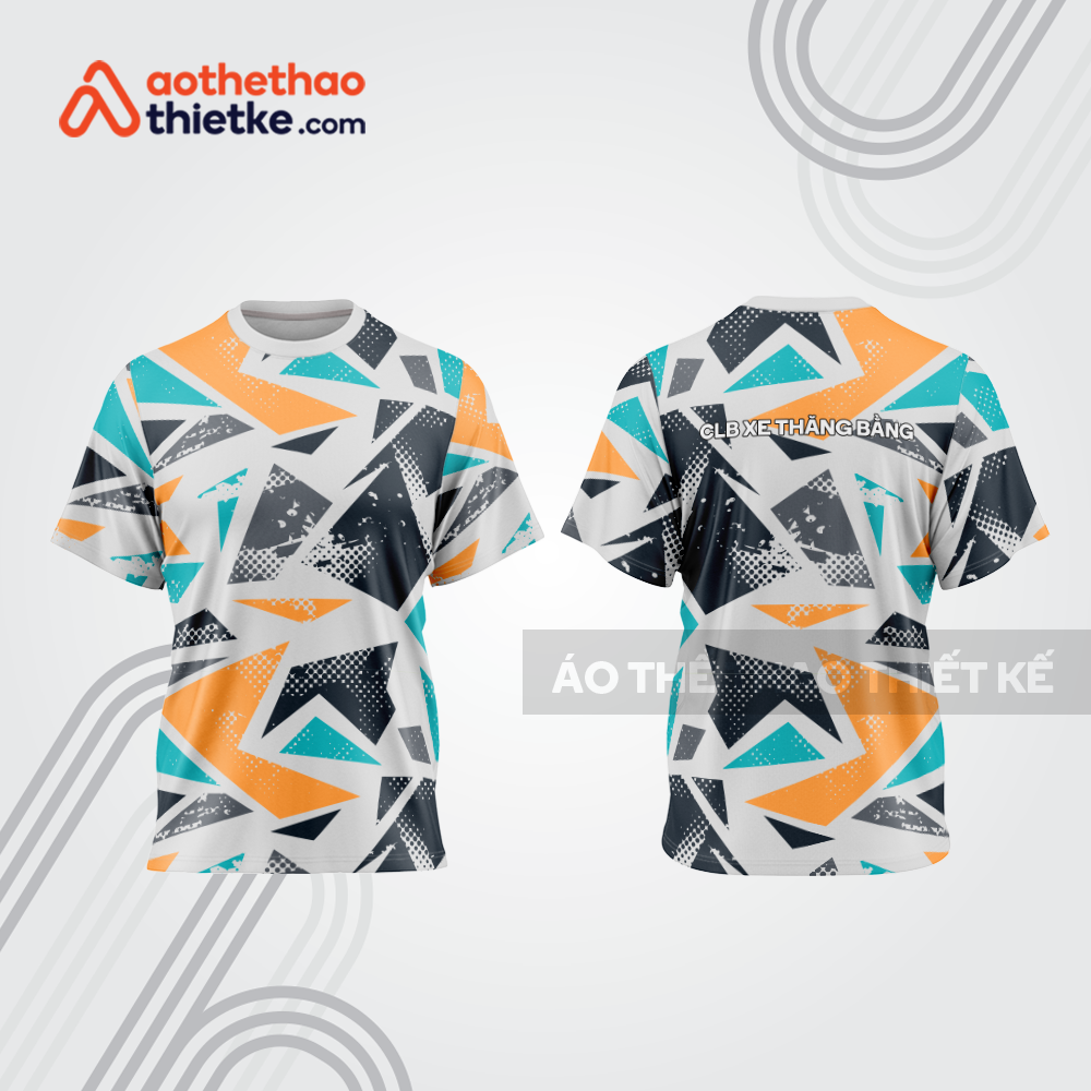 Mẫu thiết kế áo đồng phục cổ tròn đua xe thăng bằng đẹp tba334