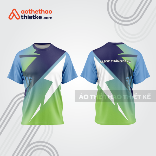 Mẫu thiết kế áo đồng phục cổ tròn đua xe thăng bằng đẹp tba335