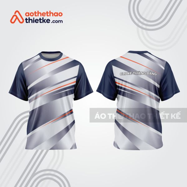 Mẫu thiết kế áo đồng phục cổ tròn đua xe thăng bằng đẹp tba336