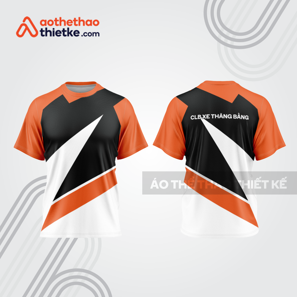 Mẫu thiết kế áo đồng phục cổ tròn đua xe thăng bằng đẹp tba337