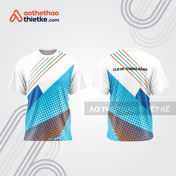 Mẫu thiết kế áo đồng phục cổ tròn đua xe thăng bằng đẹp tba338