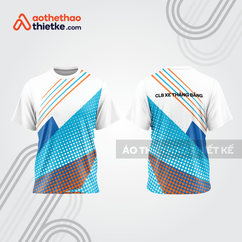 Mẫu thiết kế áo đồng phục cổ tròn đua xe thăng bằng đẹp tba338