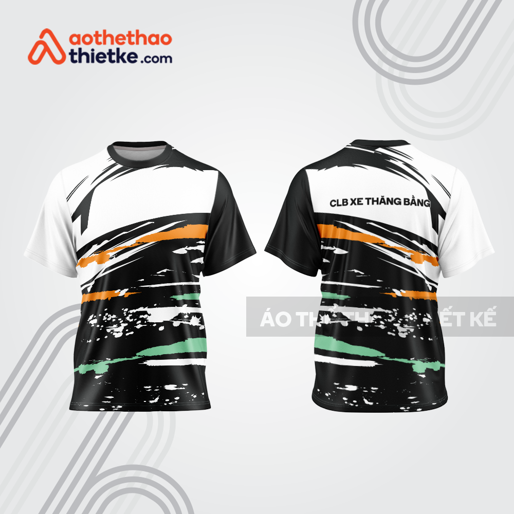 Mẫu thiết kế áo đồng phục cổ tròn đua xe thăng bằng đẹp tba341