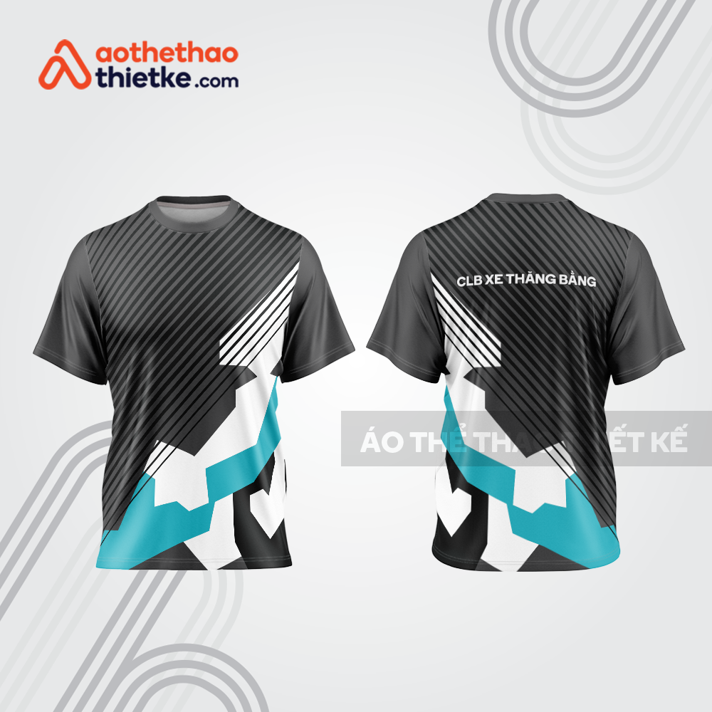 Mẫu thiết kế áo đồng phục cổ tròn đua xe thăng bằng đẹp tba344
