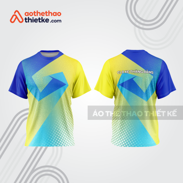 Mẫu thiết kế áo đồng phục cổ tròn đua xe thăng bằng đẹp tba345