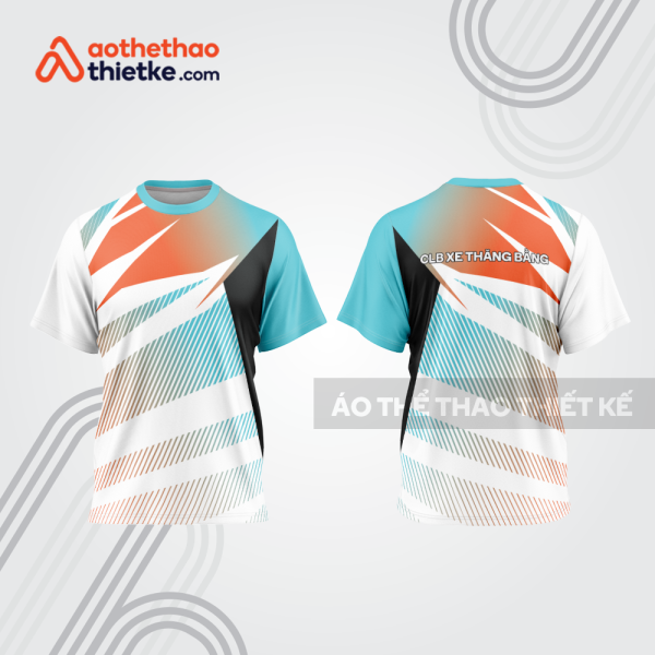 Mẫu thiết kế áo đồng phục cổ tròn đua xe thăng bằng đẹp tba346