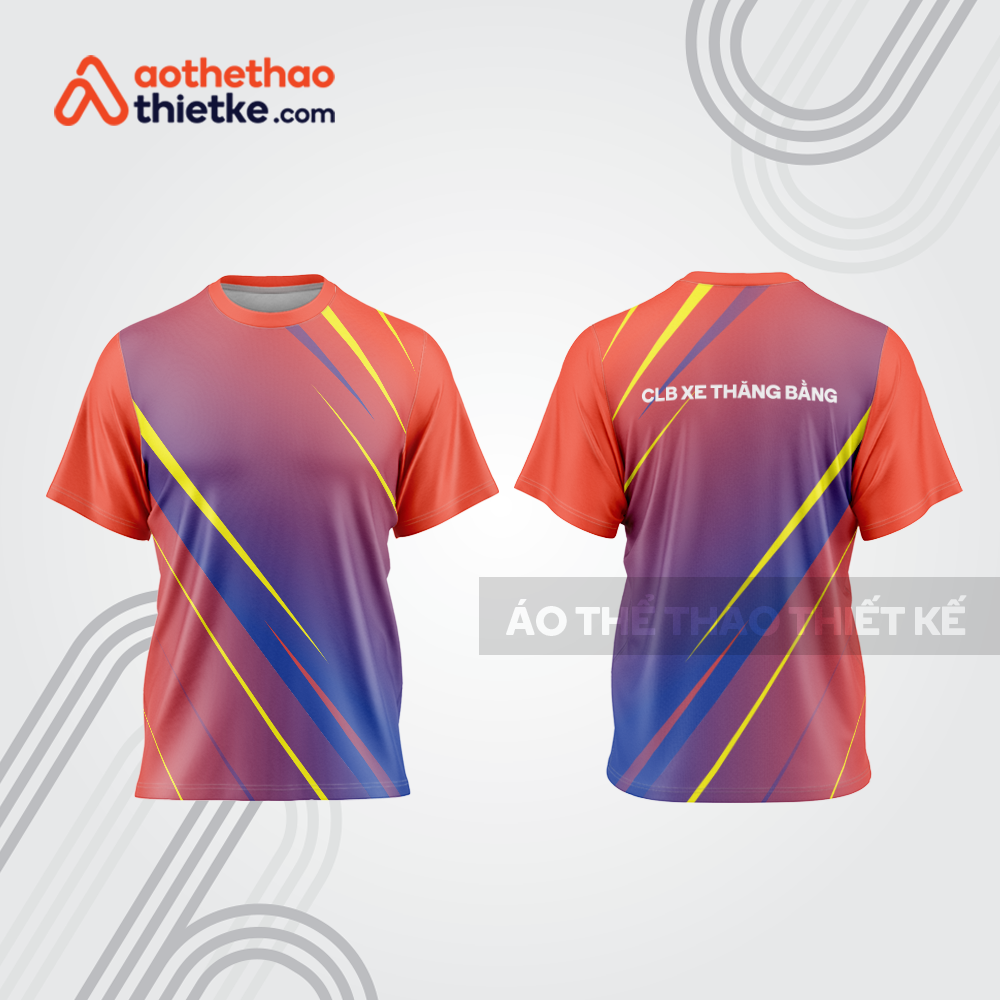 Mẫu thiết kế áo đồng phục cổ tròn đua xe thăng bằng đẹp tba351