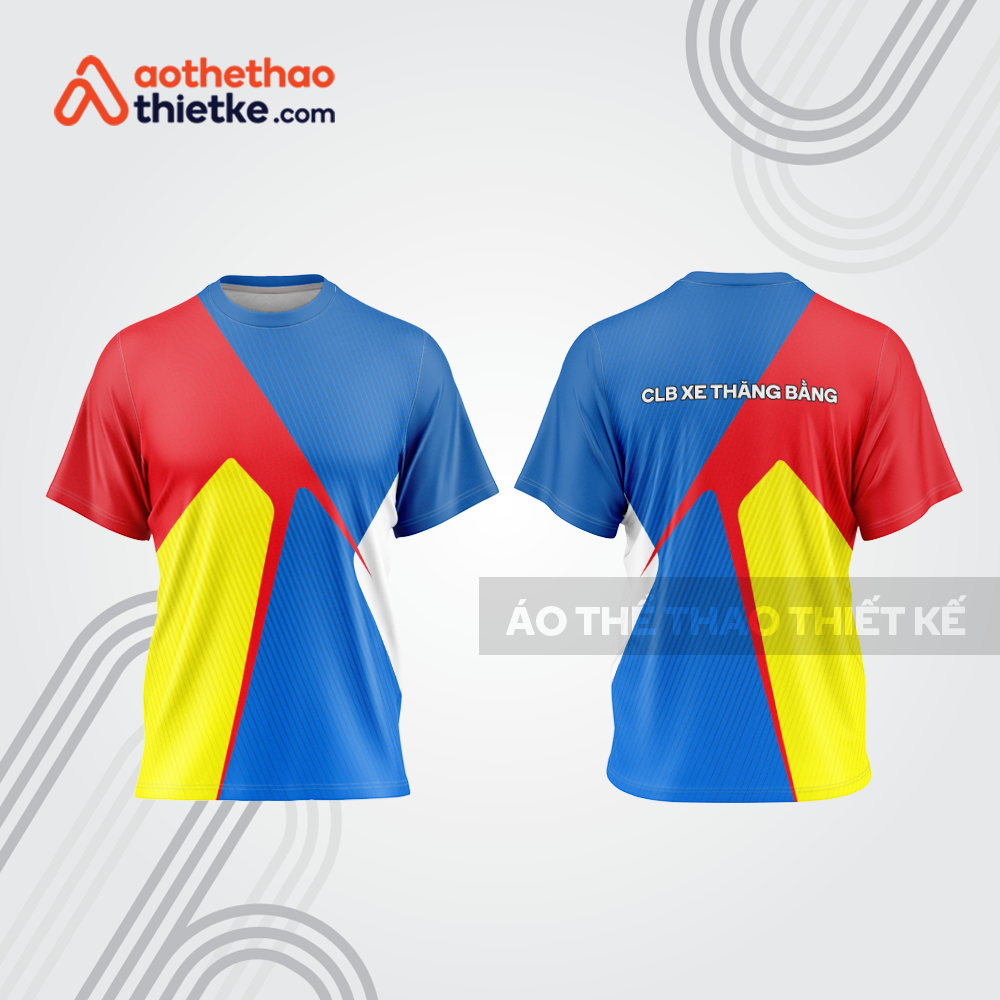 Mẫu thiết kế áo đồng phục cổ tròn đua xe thăng bằng đẹp tba356