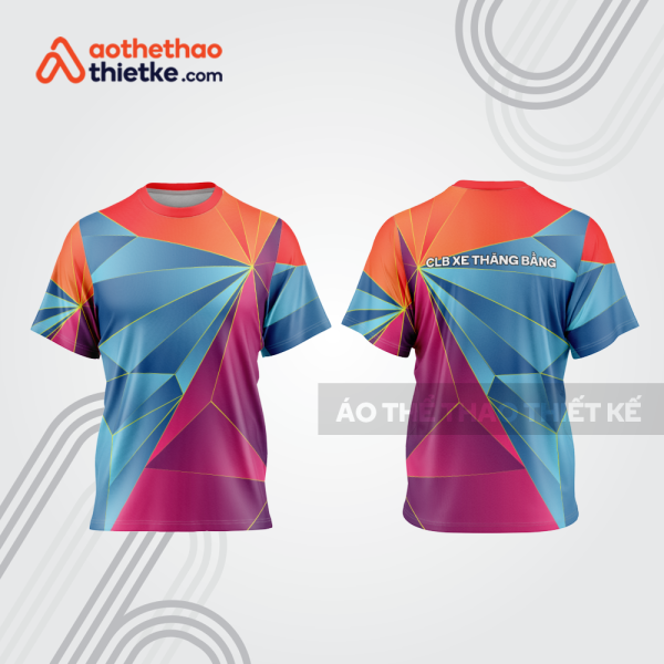 Mẫu thiết kế áo đồng phục cổ tròn đua xe thăng bằng đẹp tba358