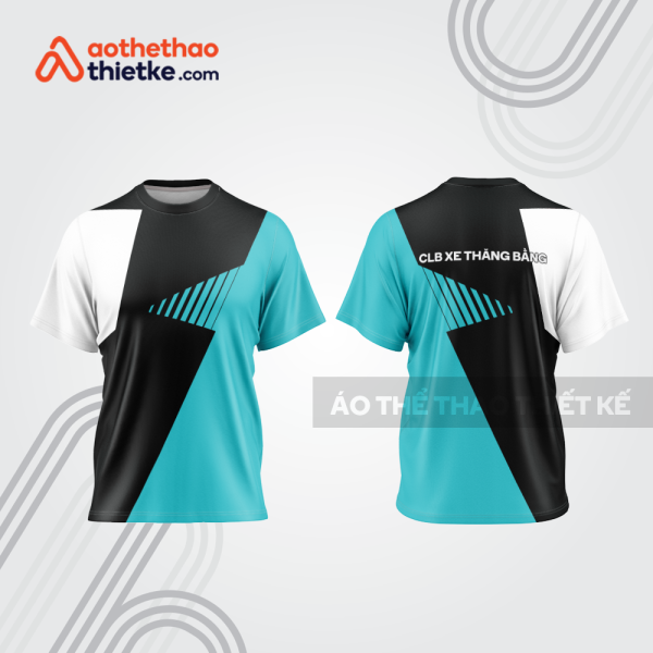 Mẫu thiết kế áo đồng phục cổ tròn đua xe thăng bằng đẹp tba361