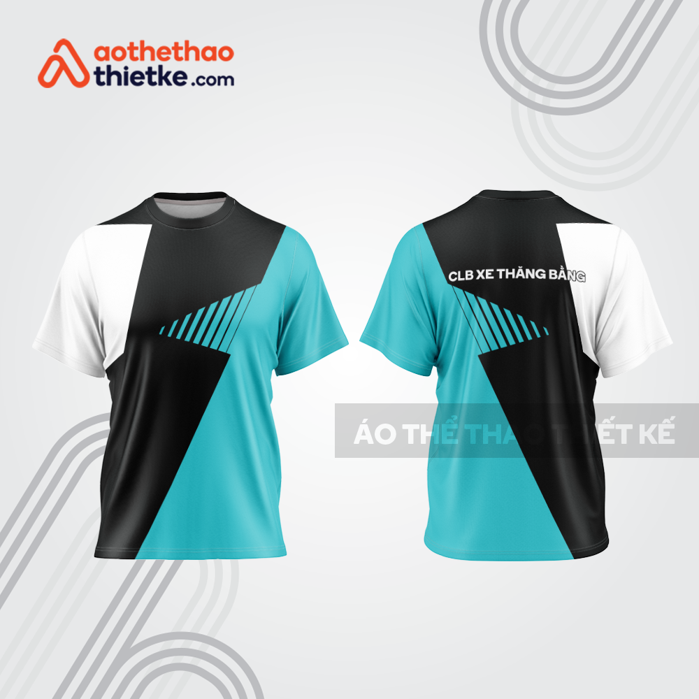 Mẫu thiết kế áo đồng phục cổ tròn đua xe thăng bằng đẹp tba361