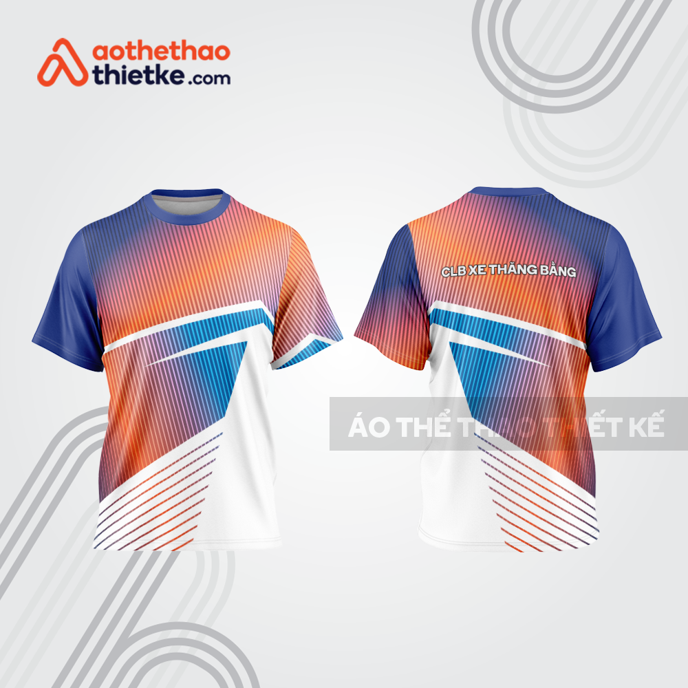 Mẫu thiết kế áo đồng phục cổ tròn đua xe thăng bằng đẹp tba363