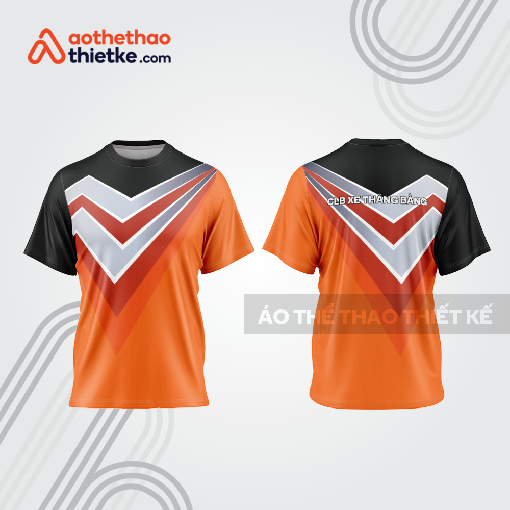 Mẫu thiết kế áo đồng phục cổ tròn đua xe thăng bằng đẹp tba365