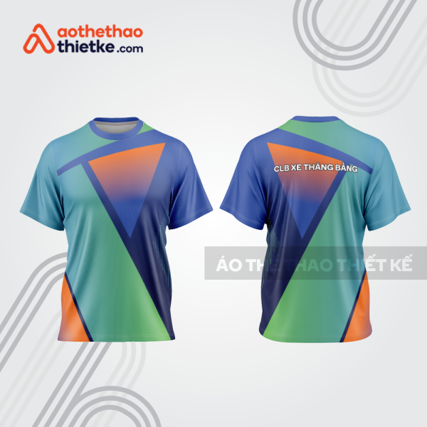 Mẫu thiết kế áo đồng phục cổ tròn đua xe thăng bằng đẹp tba366