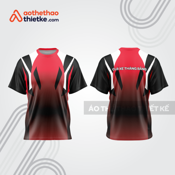 Mẫu thiết kế áo đồng phục cổ tròn đua xe thăng bằng đẹp tba367