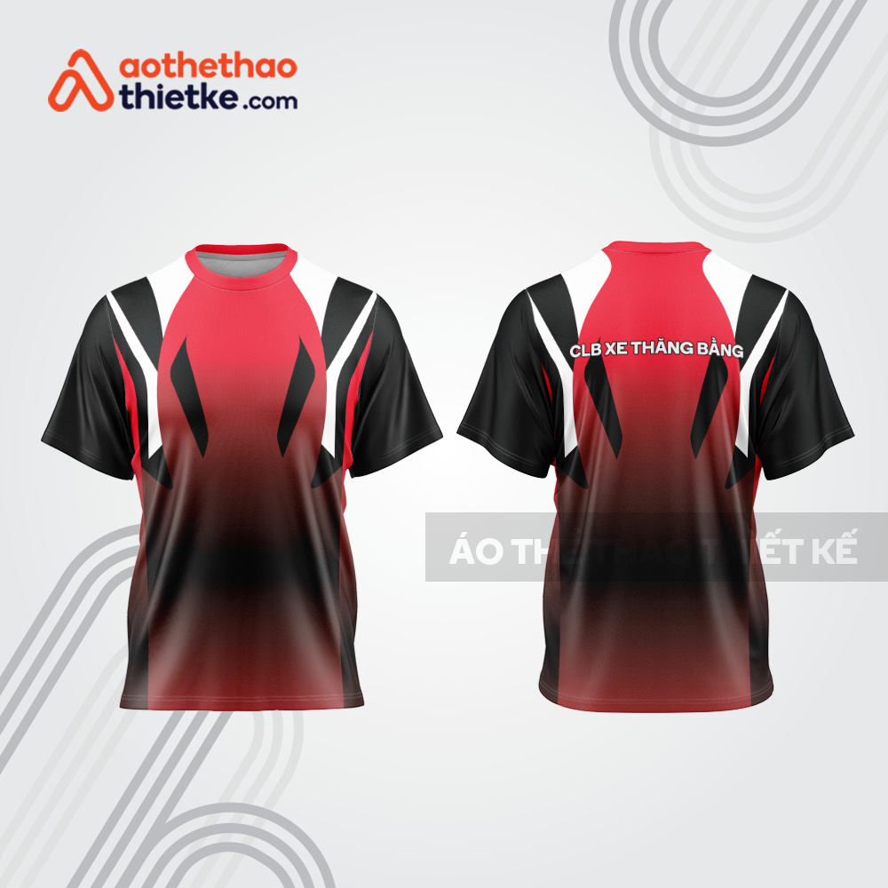 Mẫu thiết kế áo đồng phục cổ tròn đua xe thăng bằng đẹp tba367
