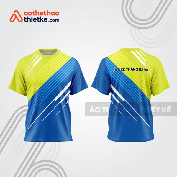 Mẫu thiết kế áo đồng phục cổ tròn đua xe thăng bằng đẹp tba368