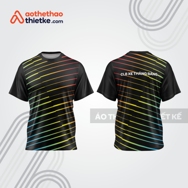 Mẫu thiết kế trang phục áo cổ tròn đua xe thăng bằng đẹp tba373