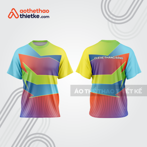 Mẫu thiết kế trang phục áo cổ tròn đua xe thăng bằng đẹp tba375