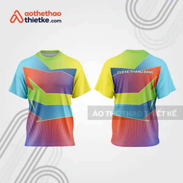 Mẫu thiết kế trang phục áo cổ tròn đua xe thăng bằng đẹp tba375